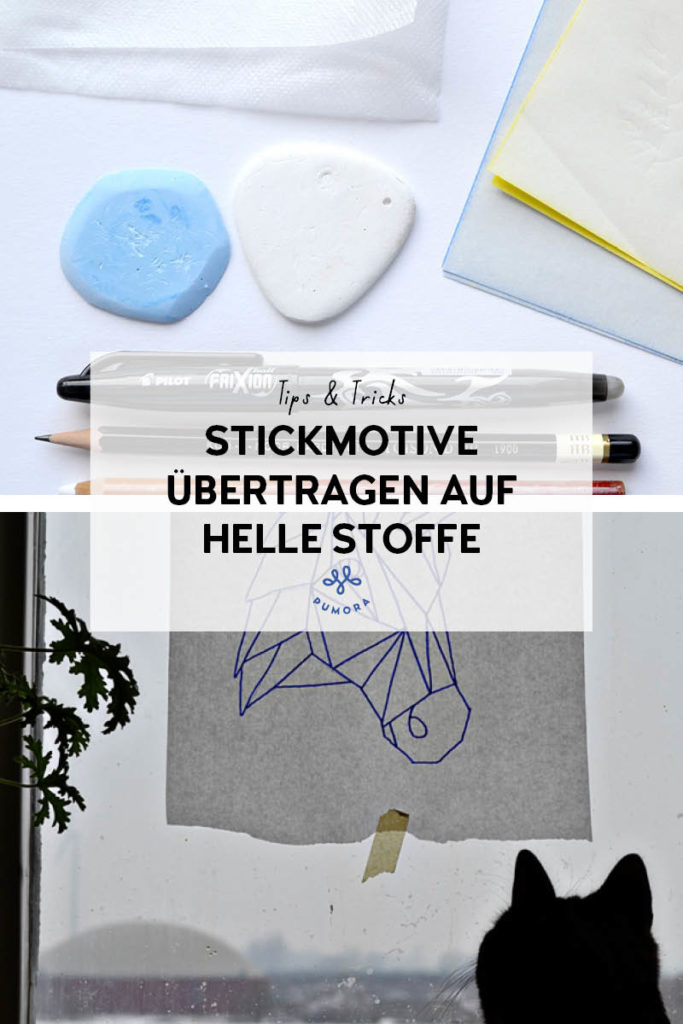 Stickmuster übertragen auf helle Stoffe