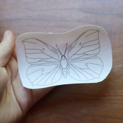 Zitronenfalter Stickaufkleber - Schmetterling